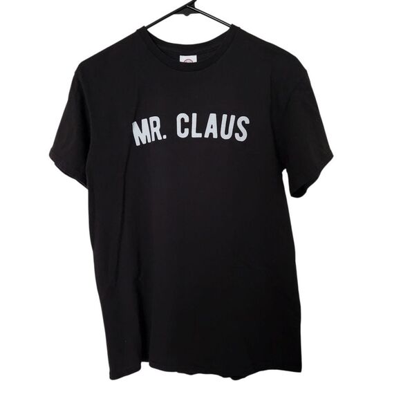 Delta Proweight Black Graphic Mr. Claus T-Shirt Size Medium - Picture 1 of 6